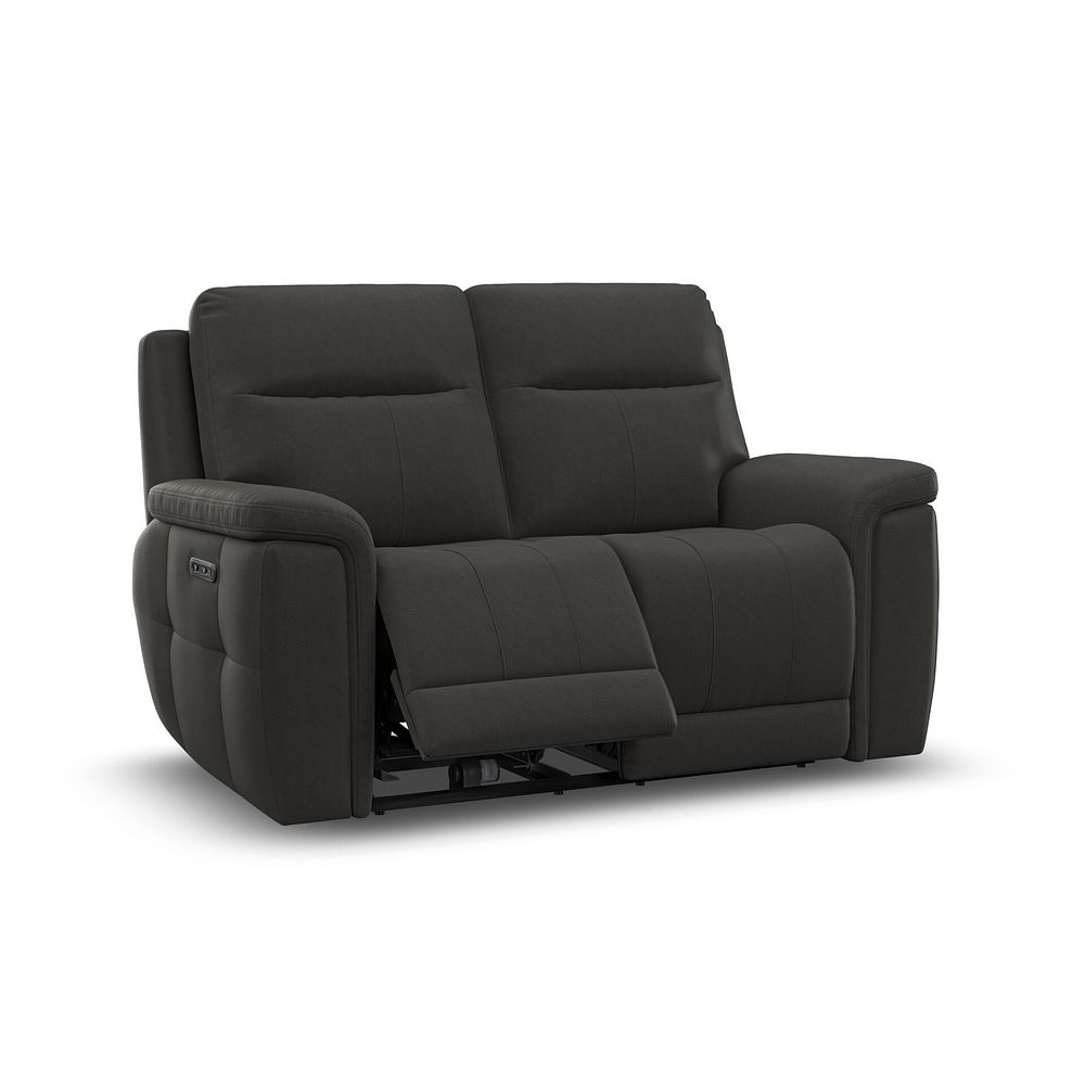 Dalton 2 Seater Electric Recliner Sofa with Power Headrests in Storm Leather 3