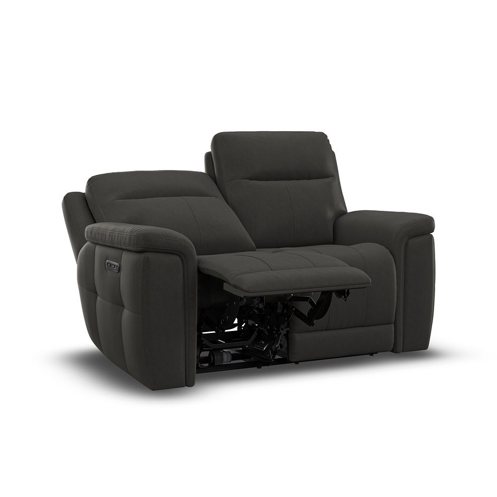 Dalton 2 Seater Electric Recliner Sofa with Power Headrests in Storm Leather 5