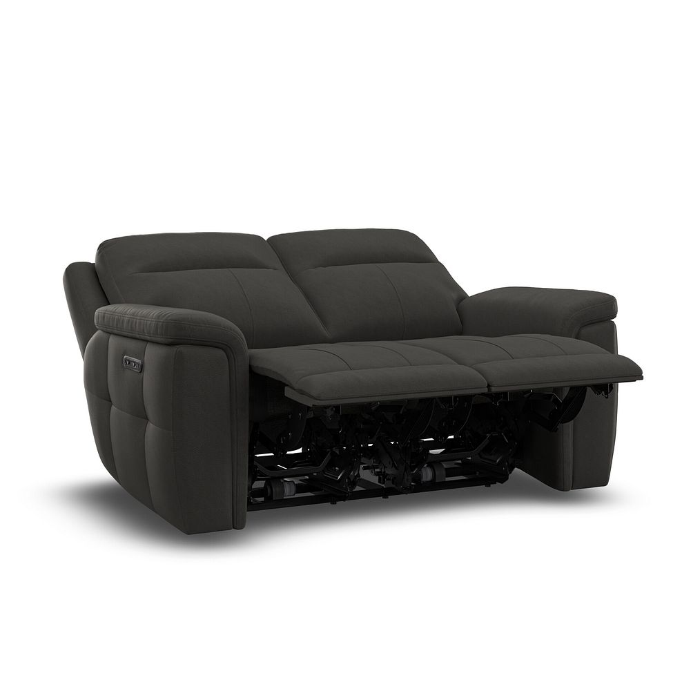 Dalton 2 Seater Electric Recliner Sofa with Power Headrests in Storm Leather 7