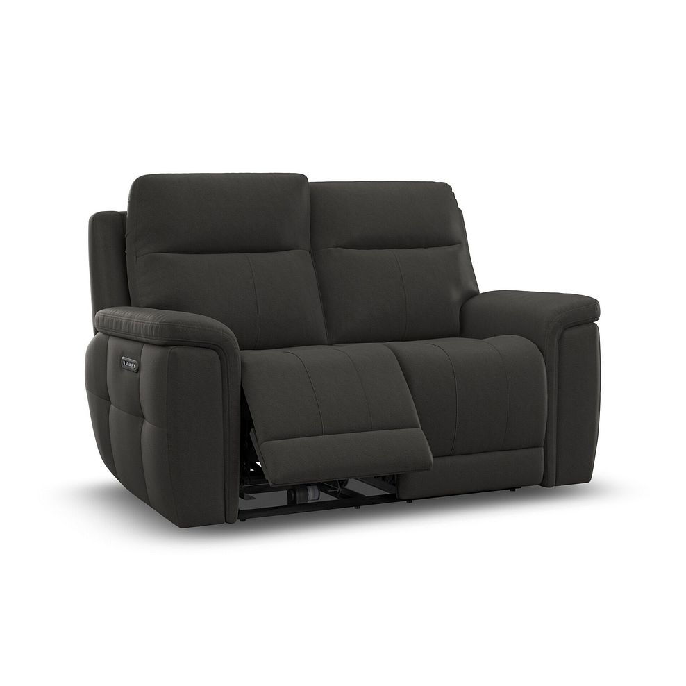 Dalton 2 Seater Electric Recliner Sofa with Power Headrests in Storm Leather 4