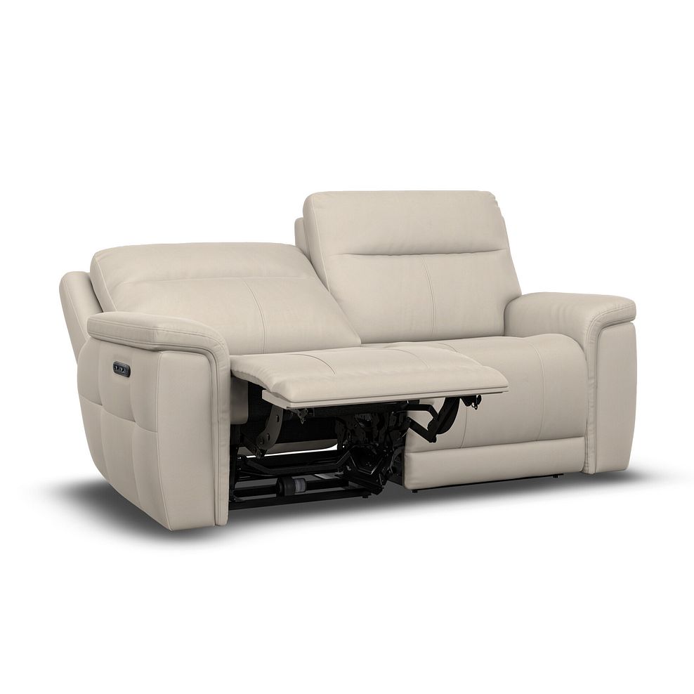Dalton 3 Seater Electric Recliner Sofa in Bella Barley White Fabric 3