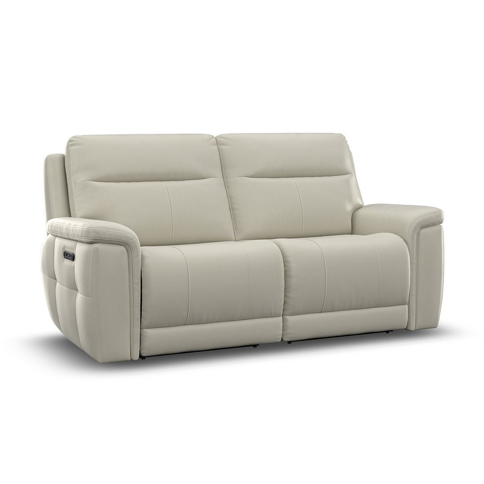Dalton 3 Seater Electric Recliner Sofa in Bone China Leather 1