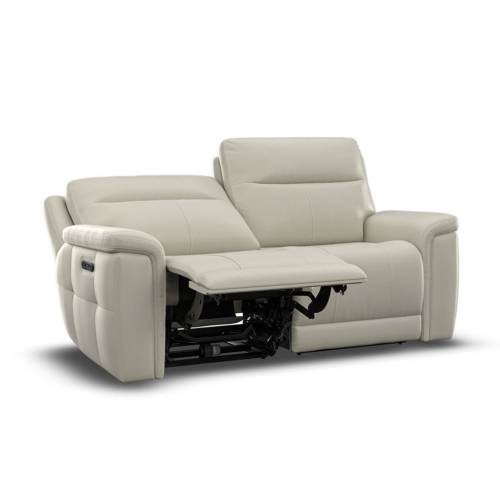 Dalton 3 Seater Electric Recliner Sofa in Bone China Leather 3