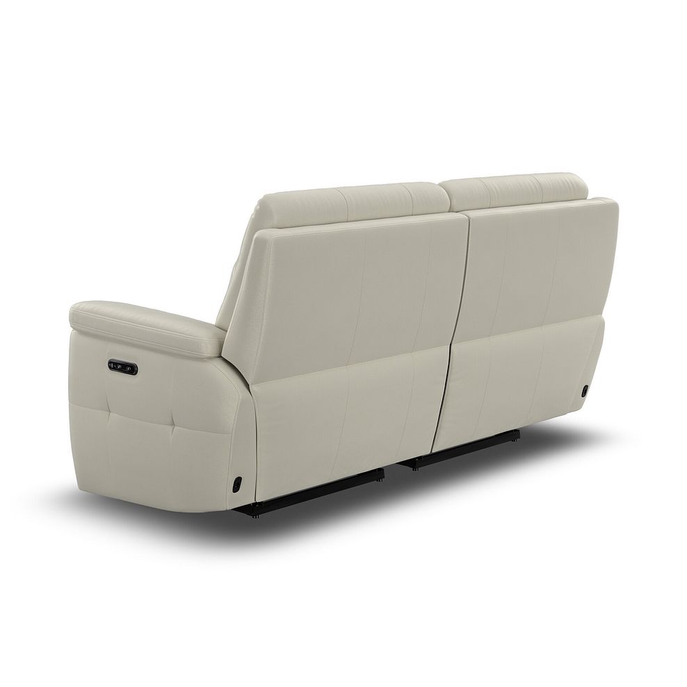 Dalton 3 Seater Electric Recliner Sofa in Bone China Leather 6