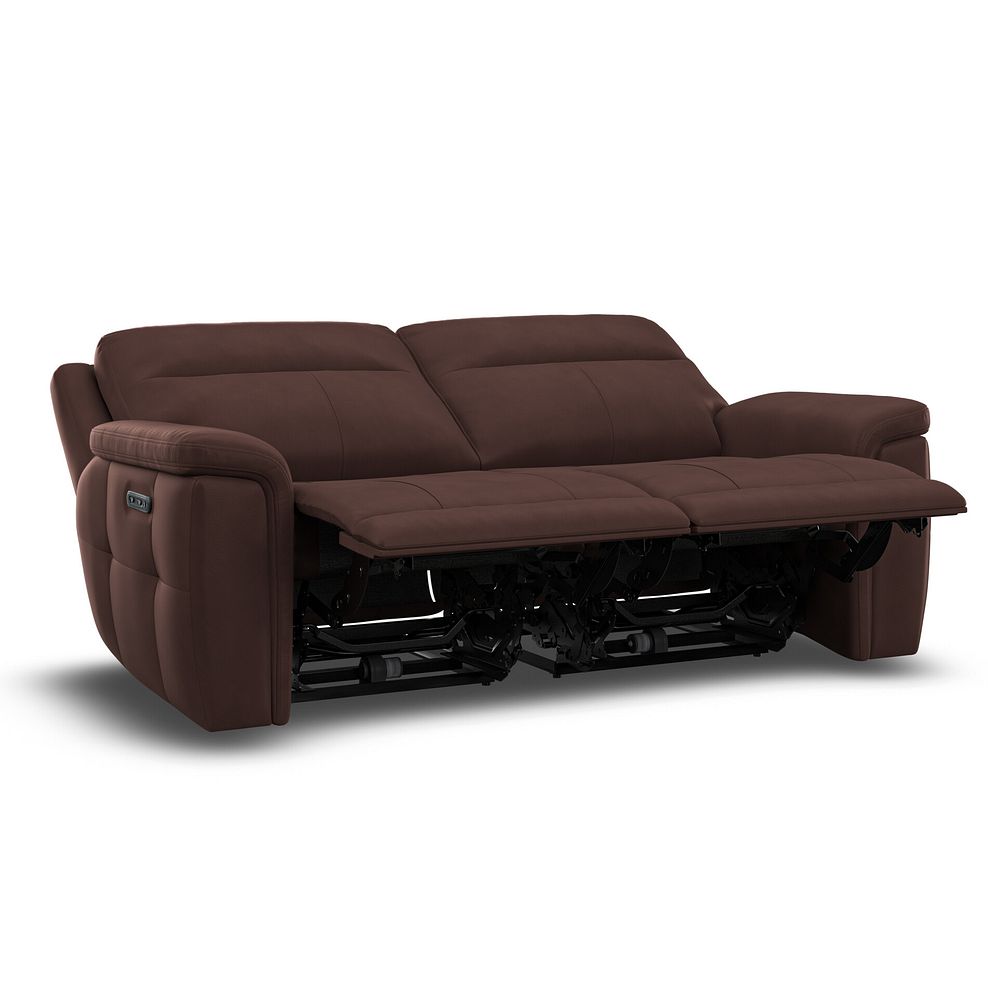 Dalton 3 Seater Electric Recliner Sofa in Chestnut Leather 4