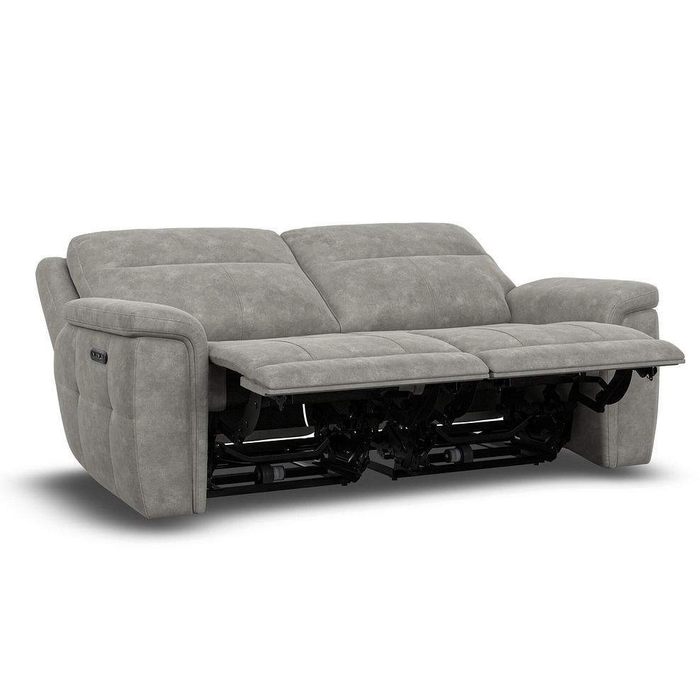 Dalton 3 Seater Electric Recliner Sofa in Dexter Stone Fabric 4