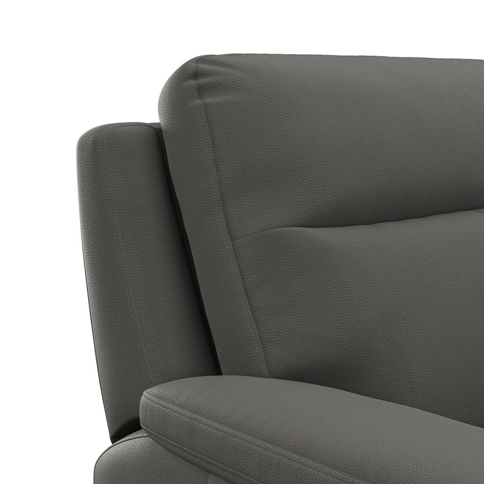 Dalton 3 Seater Electric Recliner Sofa in Elephant Grey Leather 13