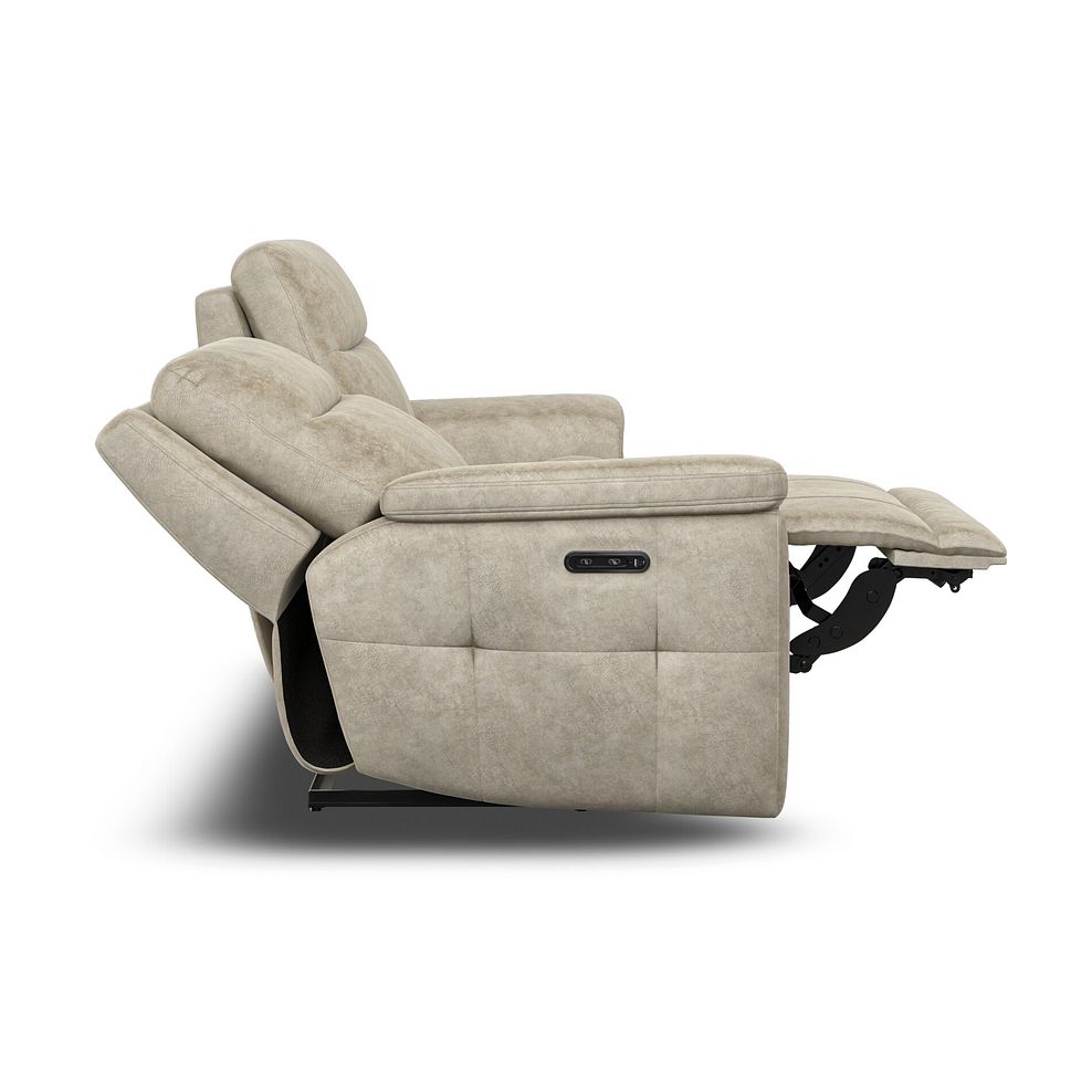 Dalton 3 Seater Electric Recliner Sofa in Marble Cream Fabric 8
