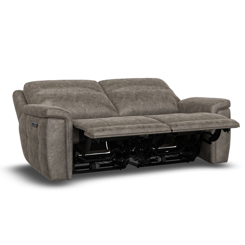 Dalton 3 Seater Electric Recliner Sofa in Marble Mink Fabric 4