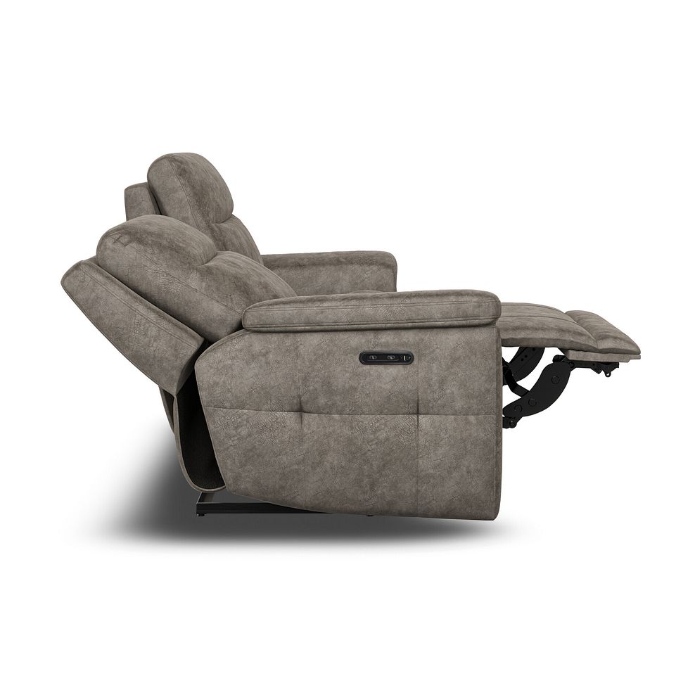 Dalton 3 Seater Electric Recliner Sofa in Marble Mink Fabric 8