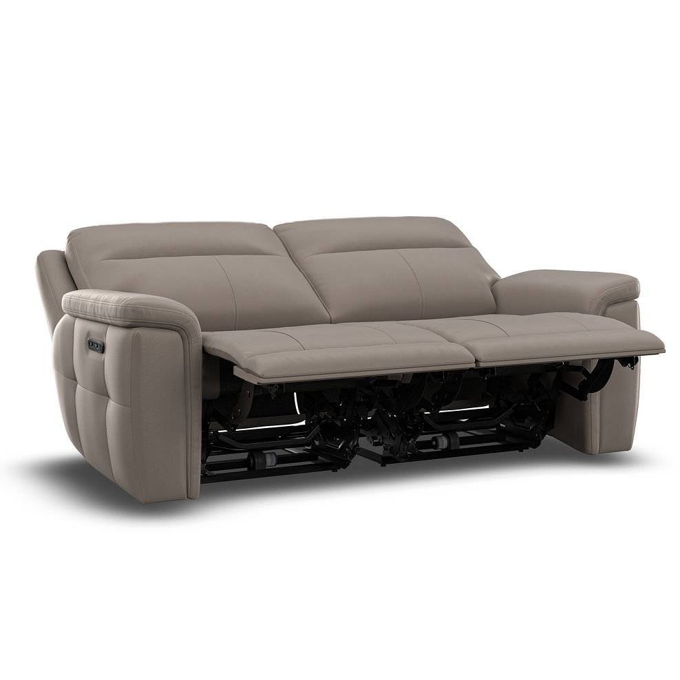 Dalton 3 Seater Electric Recliner Sofa in Oyster Leather 4
