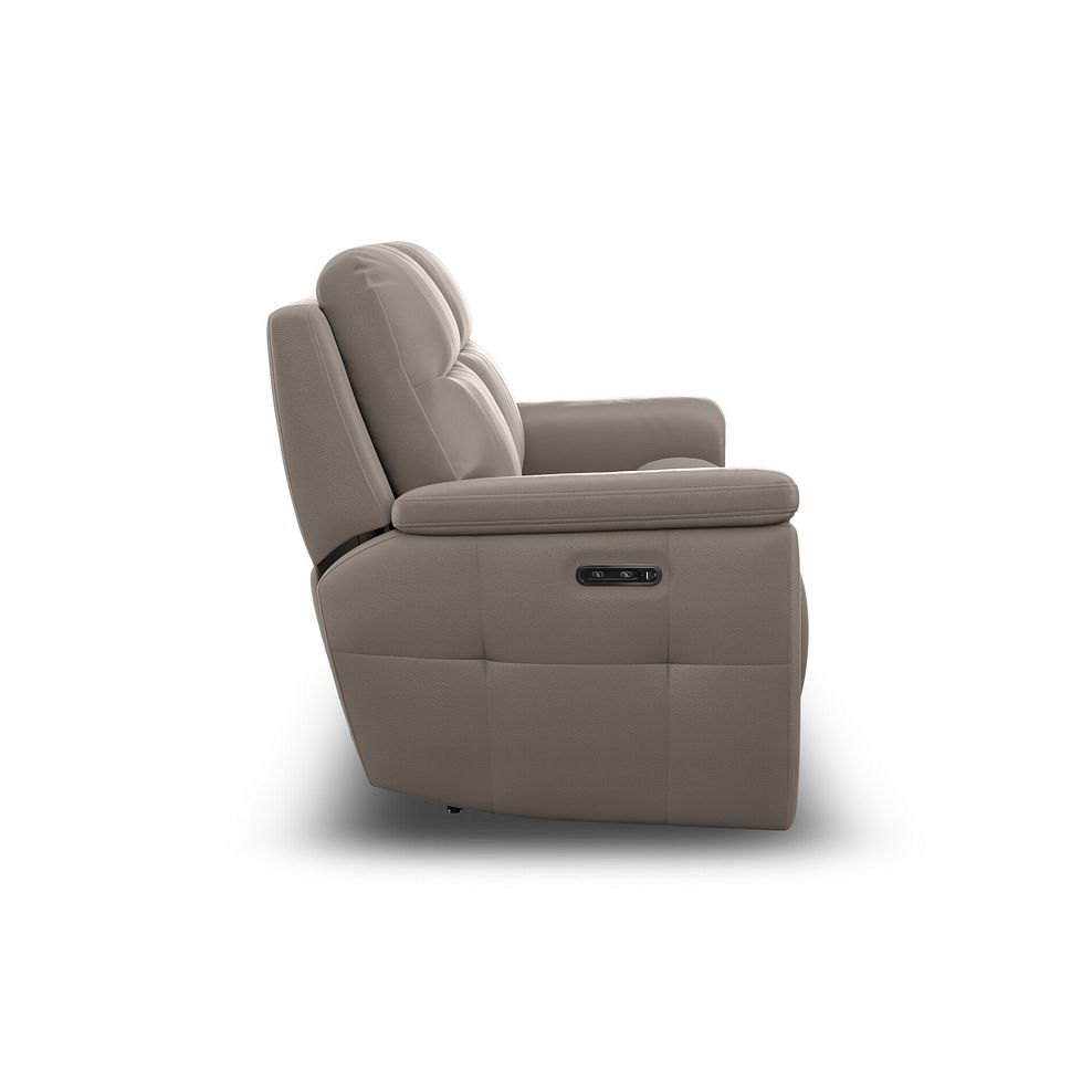 Dalton 3 Seater Electric Recliner Sofa in Oyster Leather 7