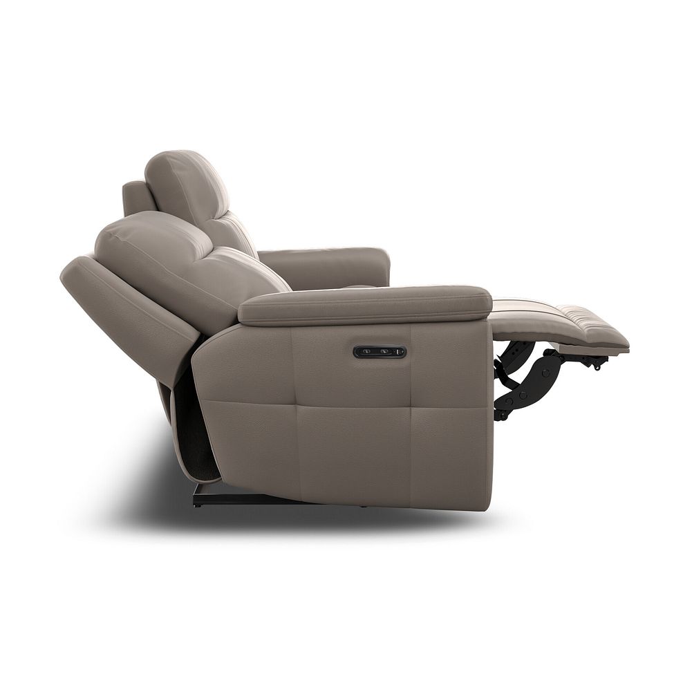 Dalton 3 Seater Electric Recliner Sofa in Oyster Leather 8