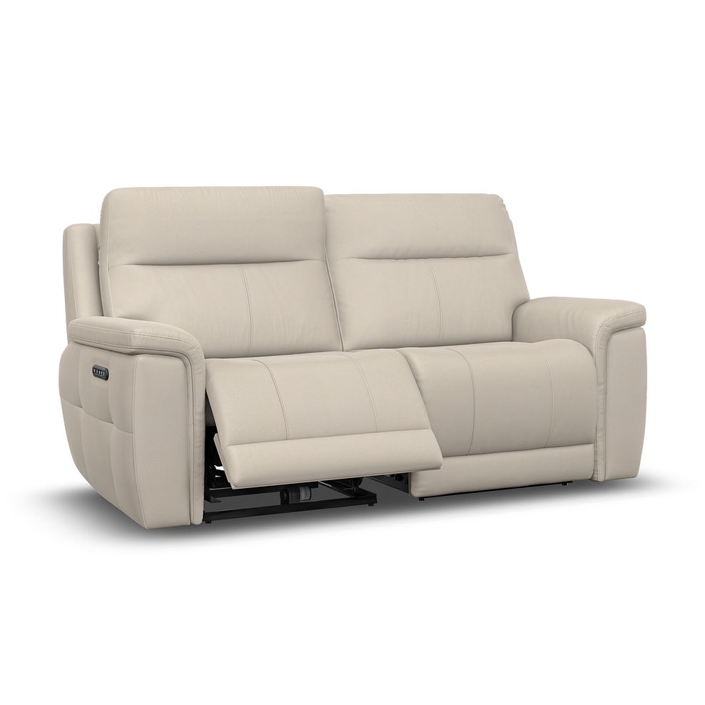 Dalton 3 Seater Electric Recliner Sofa with Power Headrests in Bella Barley White Fabric 4