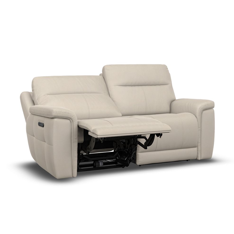 Dalton 3 Seater Electric Recliner Sofa with Power Headrests in Bella Barley White Fabric 6
