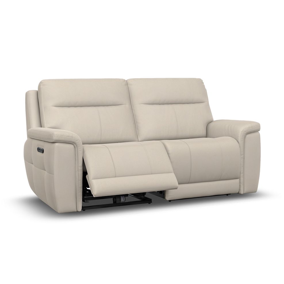 Dalton 3 Seater Electric Recliner Sofa with Power Headrests in Bella Barley White Fabric 3
