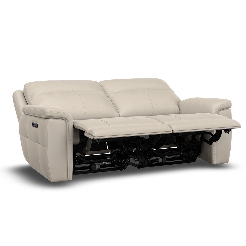 Dalton 3 Seater Electric Recliner Sofa with Power Headrests in Bella Barley White Fabric 7