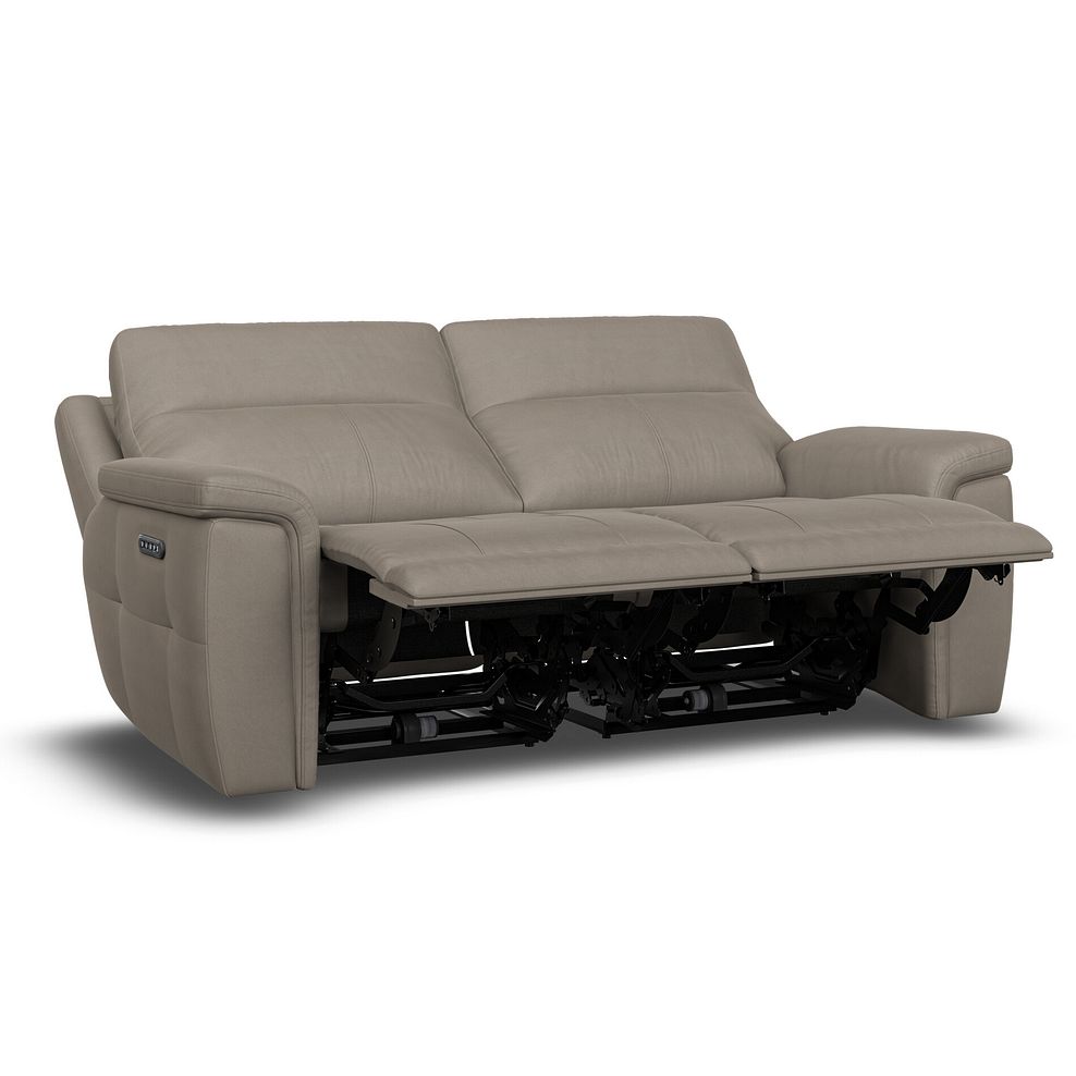 Dalton 3 Seater Electric Recliner Sofa with Power Headrests in Bella Latte Fabric 12