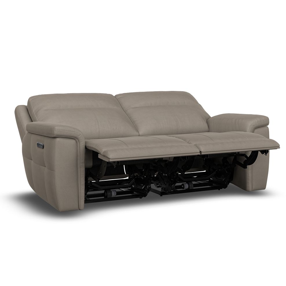 Dalton 3 Seater Electric Recliner Sofa with Power Headrests in Bella Latte Fabric 11