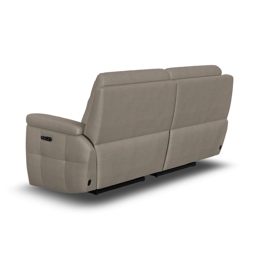 Dalton 3 Seater Electric Recliner Sofa with Power Headrests in Bella Latte Fabric 15