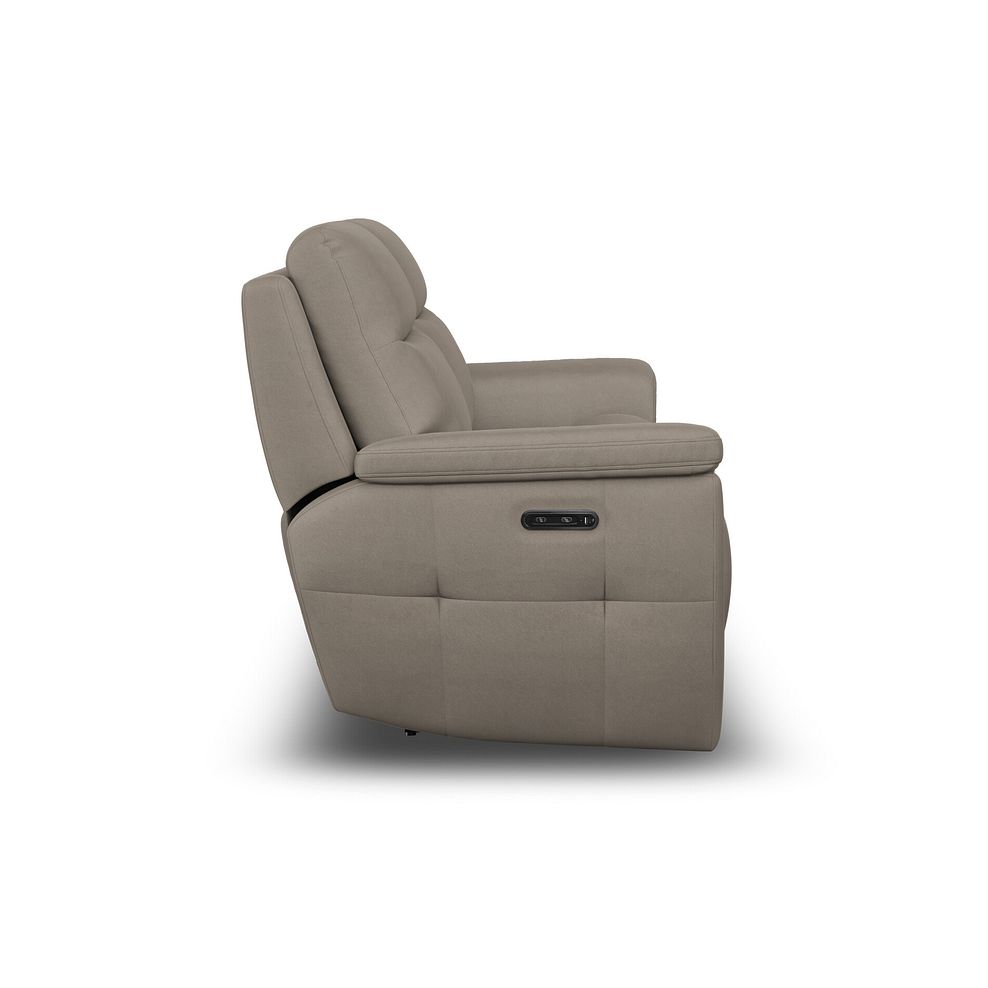 Dalton 3 Seater Electric Recliner Sofa with Power Headrests in Bella Latte Fabric 16
