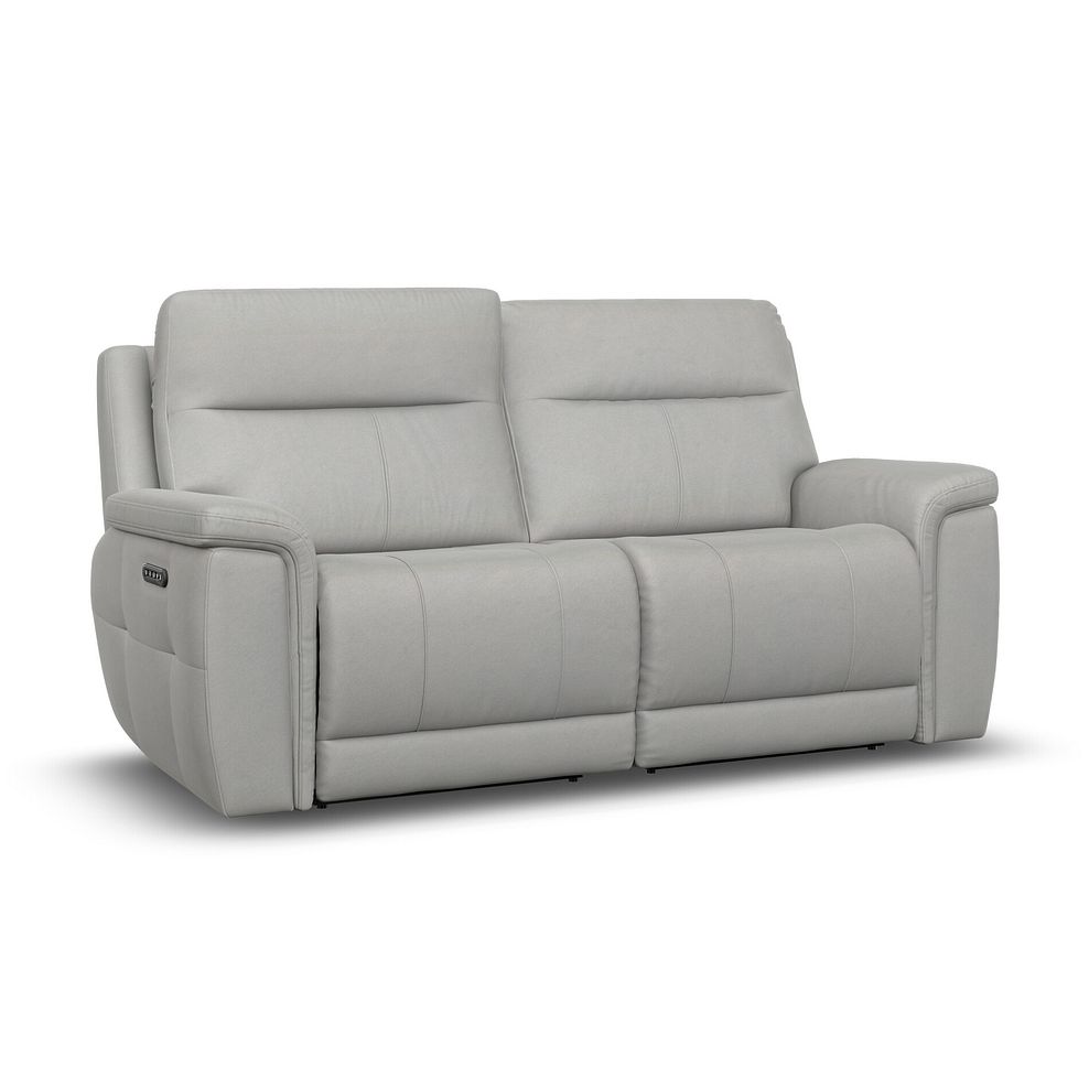 Dalton 3 Seater Electric Recliner Sofa with Power Headrests in Bella Lead Grey Fabric 2