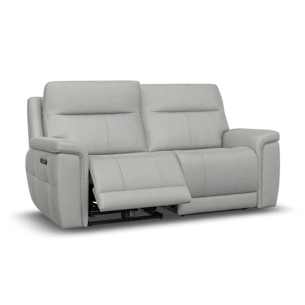 Dalton 3 Seater Electric Recliner Sofa with Power Headrests in Bella Lead Grey Fabric 4