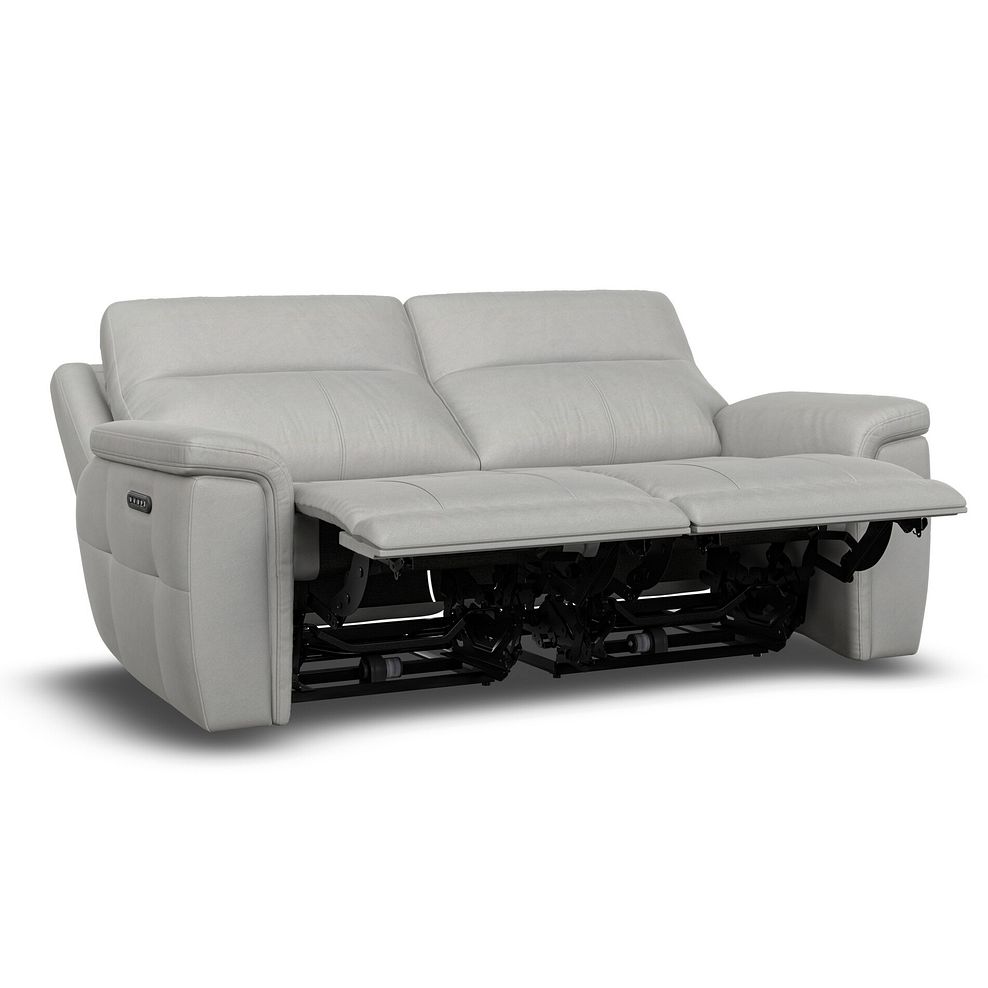 Dalton 3 Seater Electric Recliner Sofa with Power Headrests in Bella Lead Grey Fabric 8
