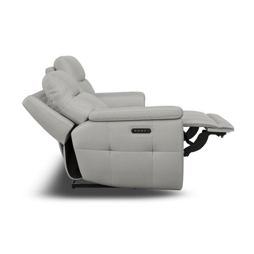 Dalton 3 Seater Electric Recliner Sofa with Power Headrests in Bella Lead Grey Fabric 14