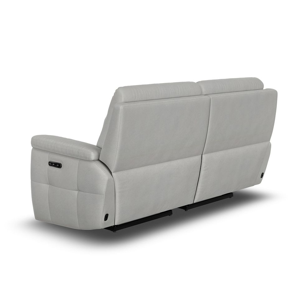Dalton 3 Seater Electric Recliner Sofa with Power Headrests in Bella Lead Grey Fabric 10