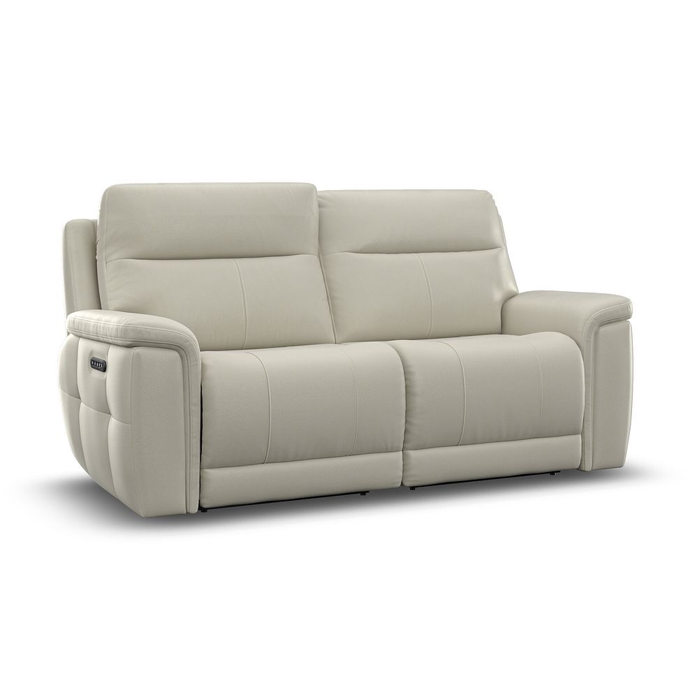 Dalton 3 Seater Electric Recliner Sofa with Power Headrests in Bone China Leather 2