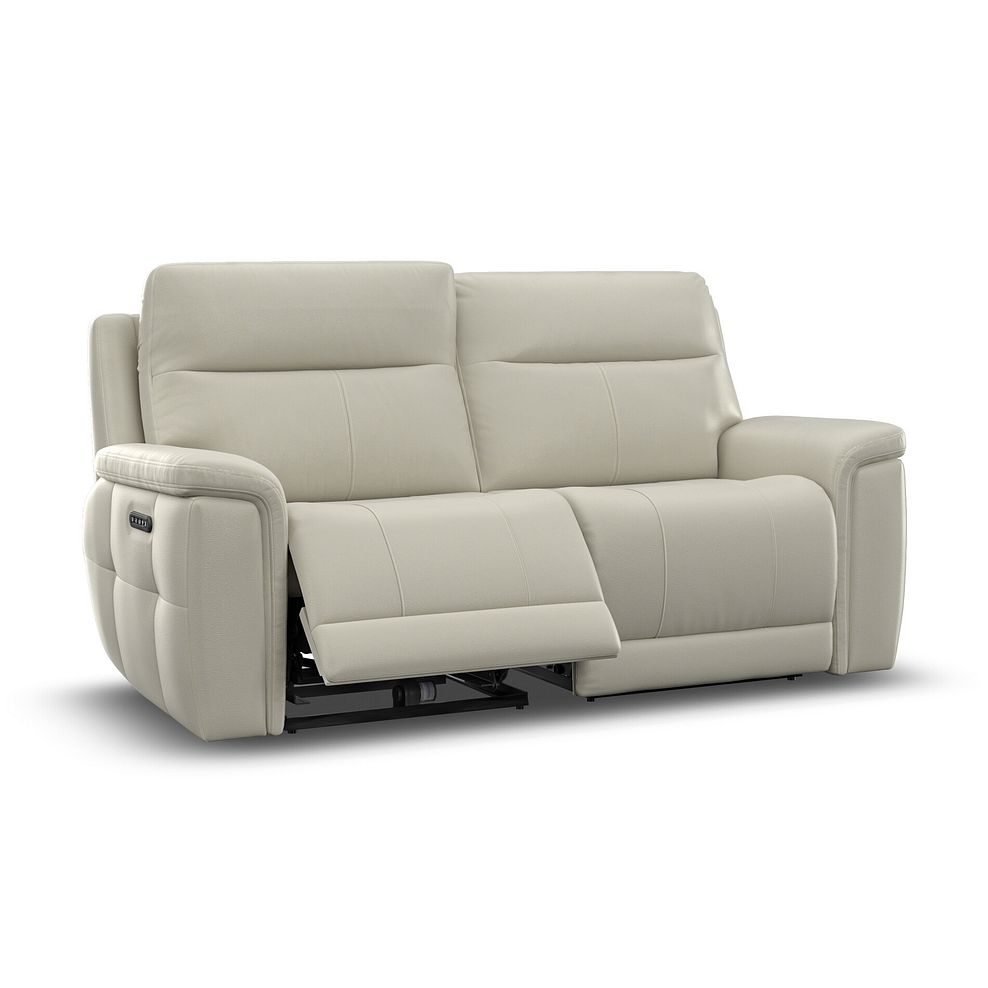 Dalton 3 Seater Electric Recliner Sofa with Power Headrests in Bone China Leather 4