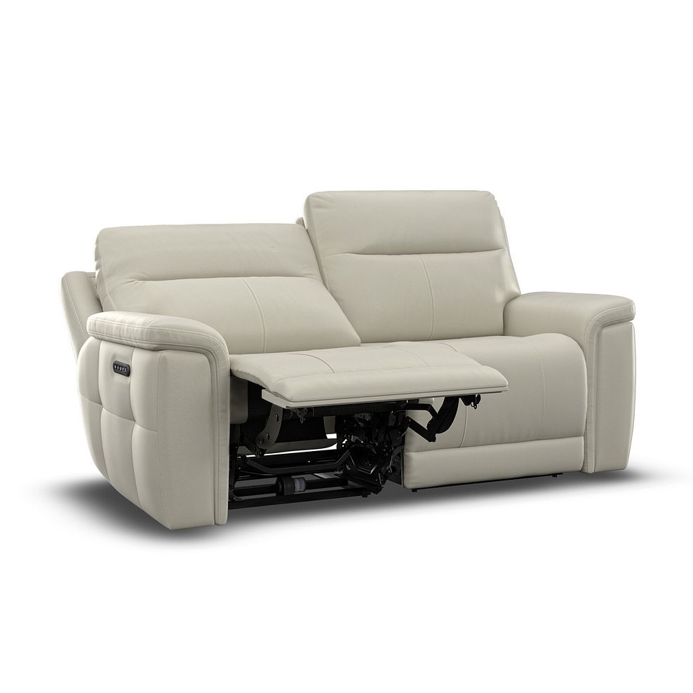 Dalton 3 Seater Electric Recliner Sofa with Power Headrests in Bone China Leather 6