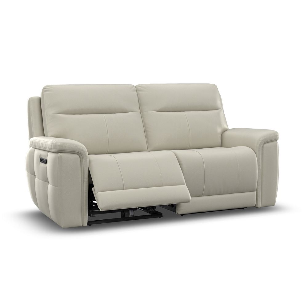 Dalton 3 Seater Electric Recliner Sofa with Power Headrests in Bone China Leather 3