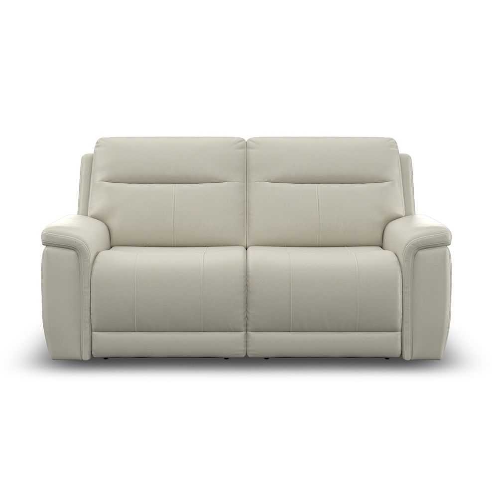 Dalton 3 Seater Electric Recliner Sofa with Power Headrests in Bone China Leather 9