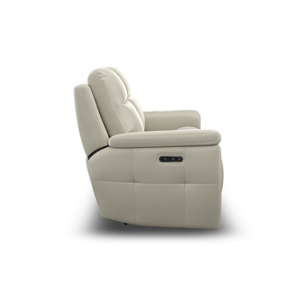Dalton 3 Seater Electric Recliner Sofa with Power Headrests in Bone China Leather 11