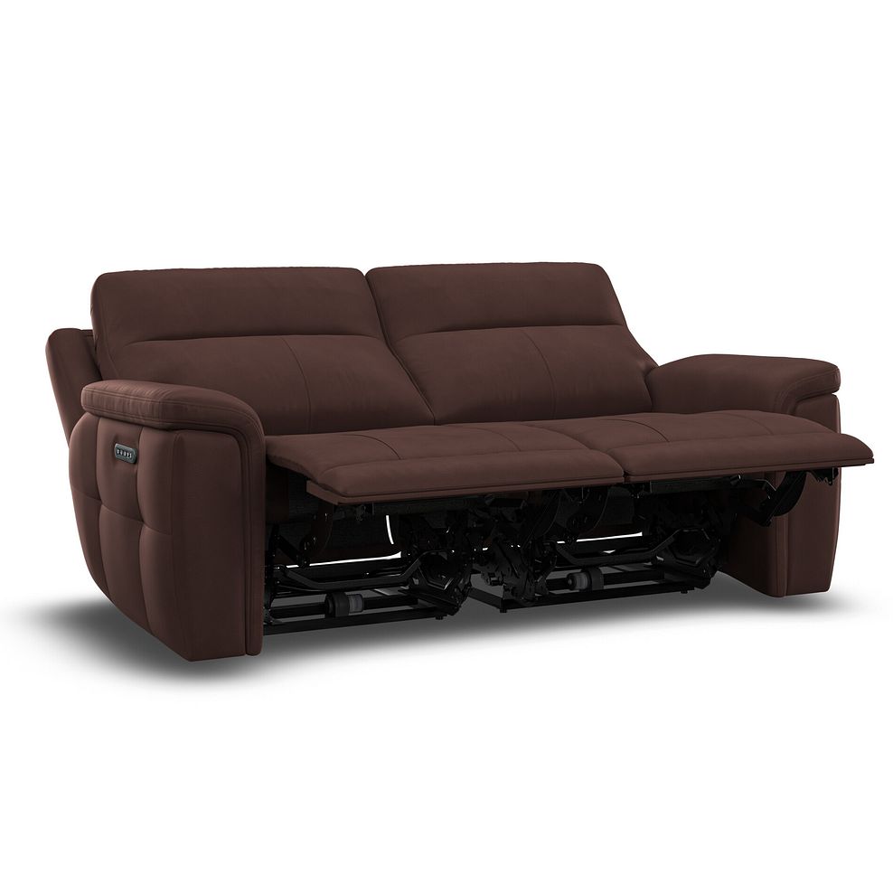 Dalton 3 Seater Electric Recliner Sofa with Power Headrests in Chestnut Leather 8