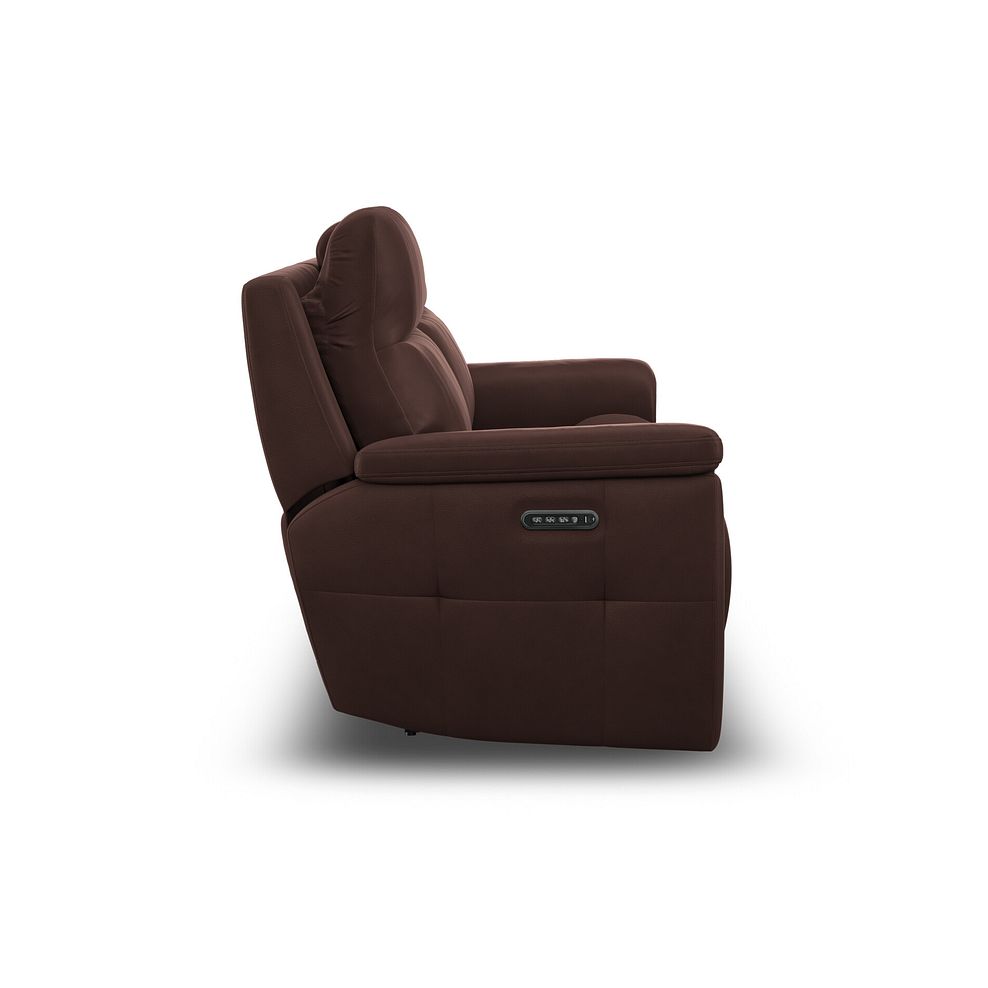 Dalton 3 Seater Electric Recliner Sofa with Power Headrests in Chestnut Leather 12