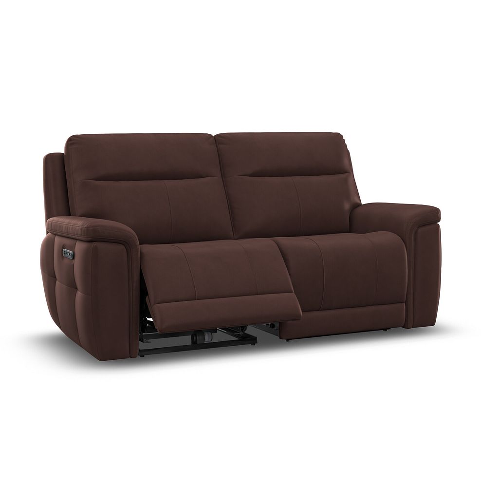 Dalton 3 Seater Electric Recliner Sofa with Power Headrests in Chestnut Leather 3