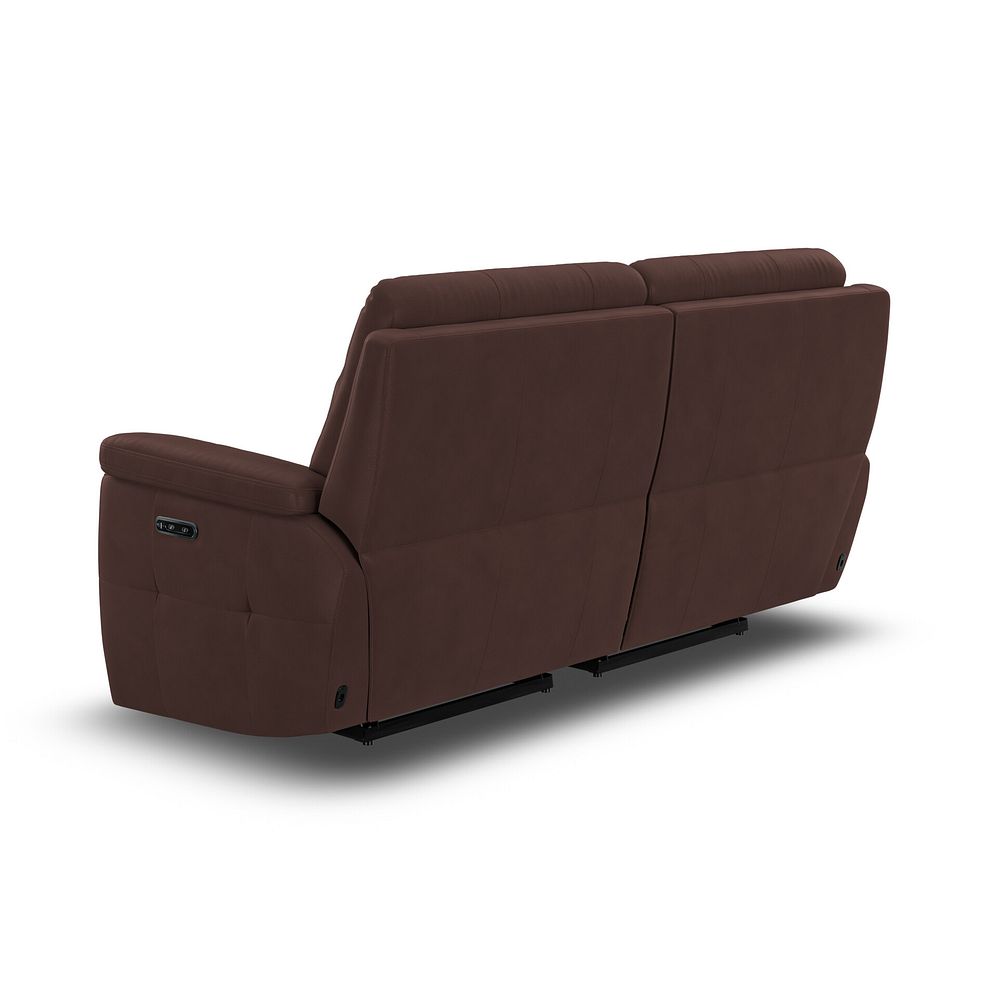 Dalton 3 Seater Electric Recliner Sofa with Power Headrests in Chestnut Leather 10