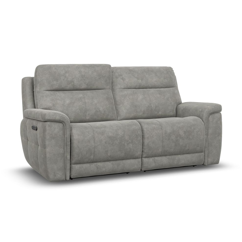 Dalton 3 Seater Electric Recliner Sofa with Power Headrests in Dexter Stone Fabric 2