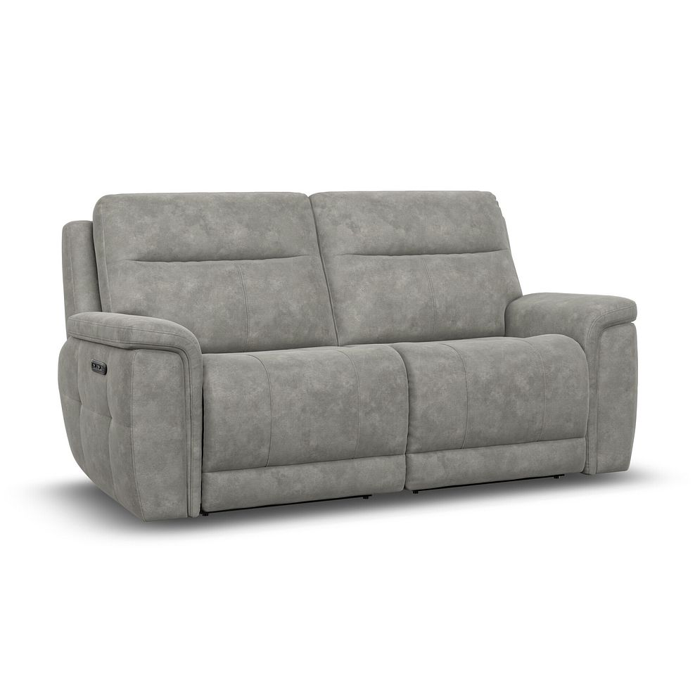 Dalton 3 Seater Electric Recliner Sofa with Power Headrests in Dexter Stone Fabric 1