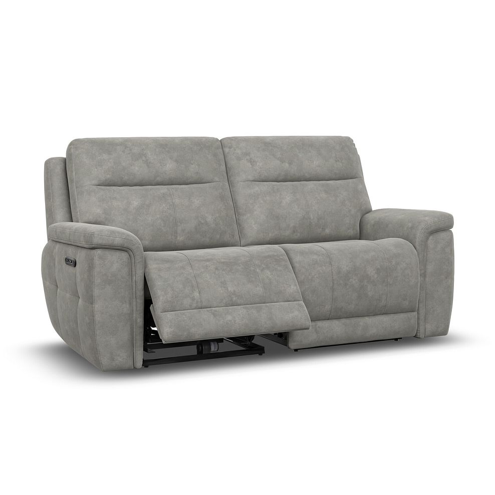 Dalton 3 Seater Electric Recliner Sofa with Power Headrests in Dexter Stone Fabric 3
