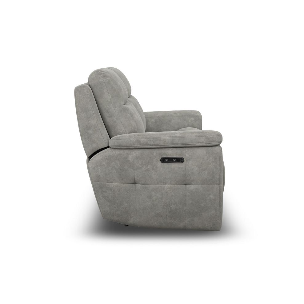 Dalton 3 Seater Electric Recliner Sofa with Power Headrests in Dexter Stone Fabric 11