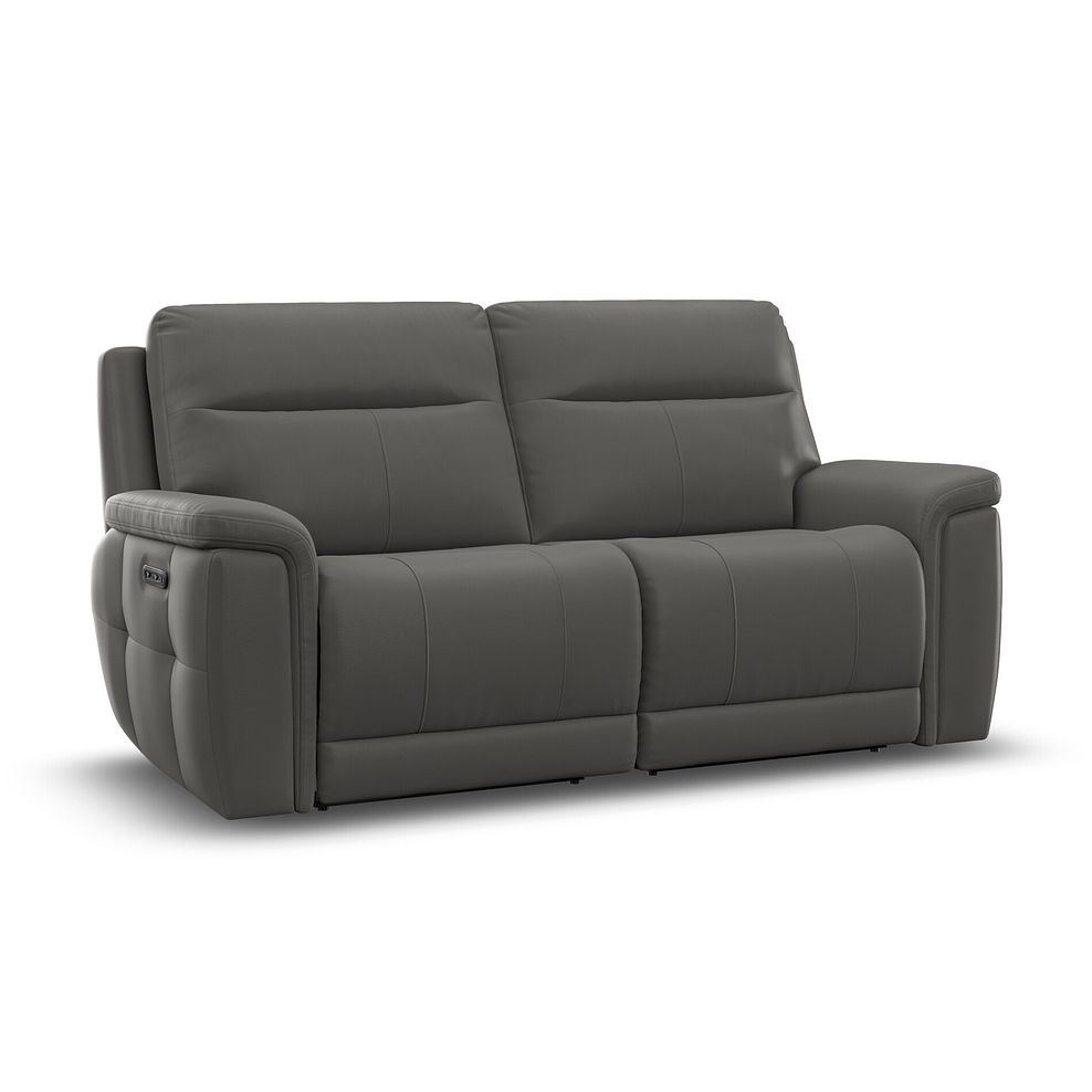 Dalton 3 Seater Electric Recliner Sofa with Power Headrests in Elephant Grey Leather 1