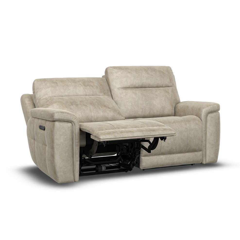 Dalton 3 Seater Electric Recliner Sofa with Power Headrests in Marble Cream Fabric 6