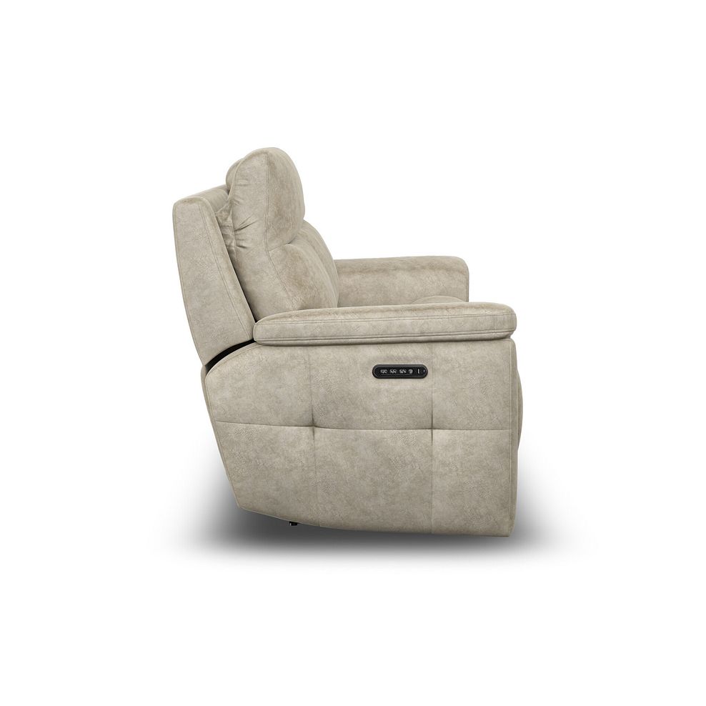 Dalton 3 Seater Electric Recliner Sofa with Power Headrests in Marble Cream Fabric 13
