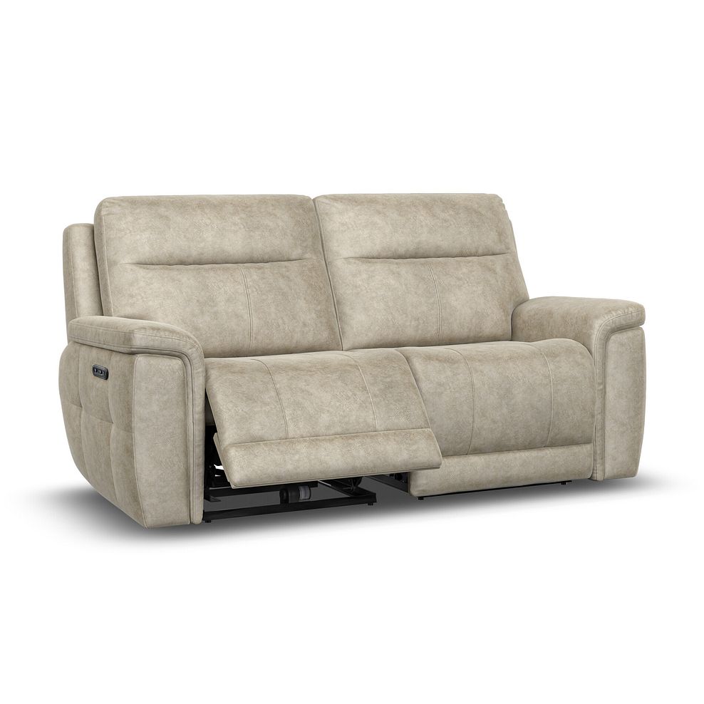 Dalton 3 Seater Electric Recliner Sofa with Power Headrests in Marble Cream Fabric 3
