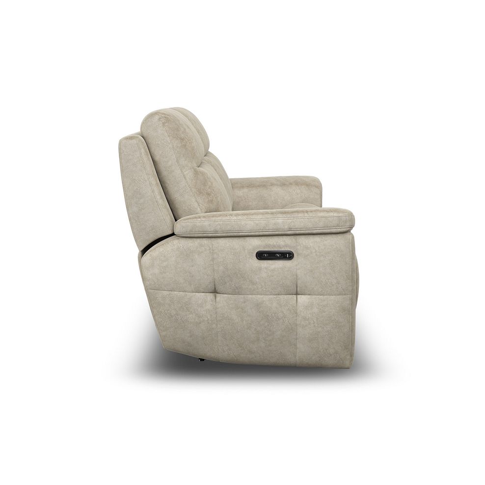Dalton 3 Seater Electric Recliner Sofa with Power Headrests in Marble Cream Fabric 12