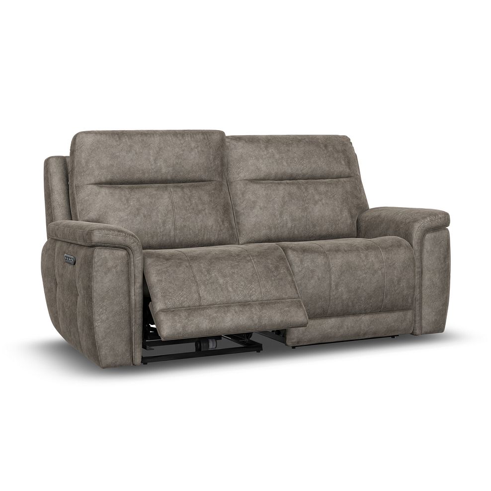 Dalton 3 Seater Electric Recliner Sofa with Power Headrests in Marble Mink Fabric 4